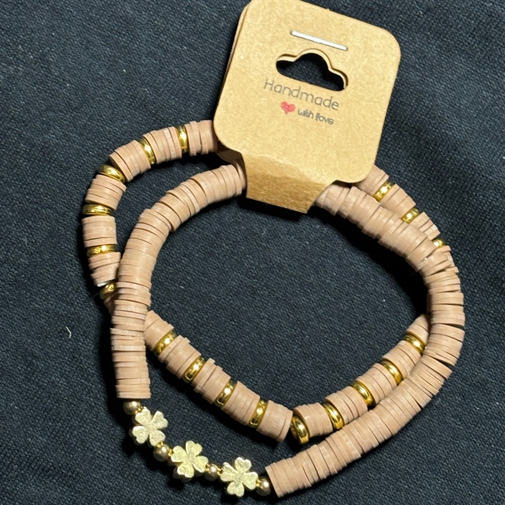 🌹 New handmade Clay mix beads bracelet - Picture 2 of 2